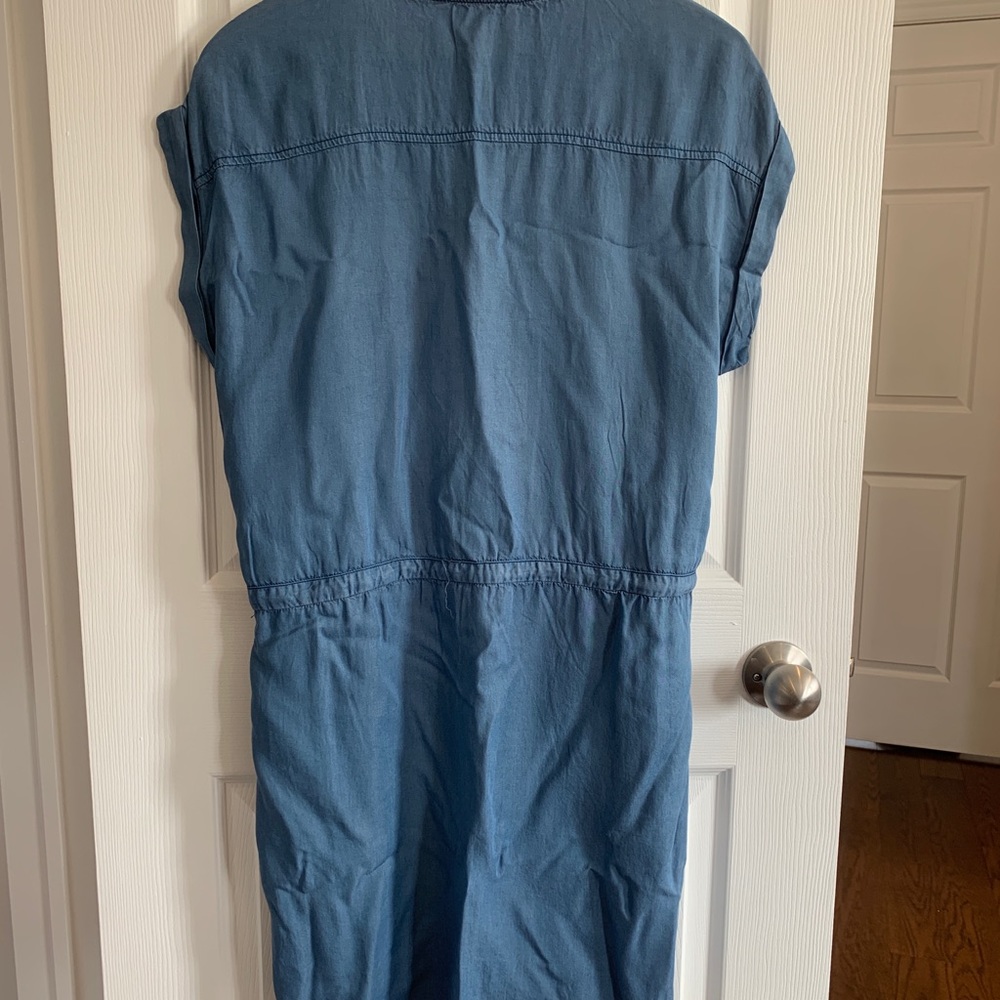 NWT DKR & Co blue lyocell drawstring dress - Picture 4 of 6